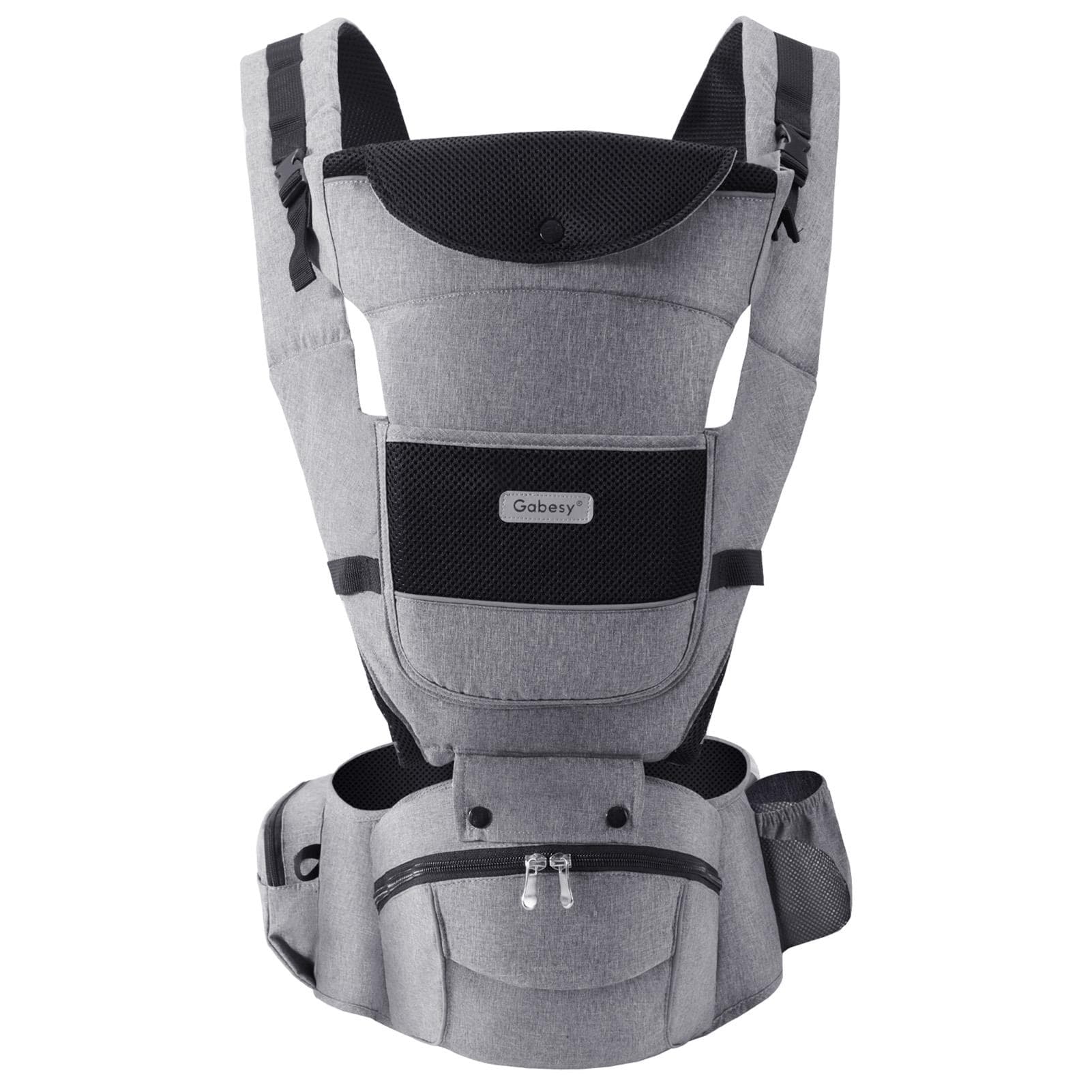 13 In 1 Baby Growth Carrier Newborn to Toddler 0-44 Lbs Ergonomic Infant Carrier with Removable grey