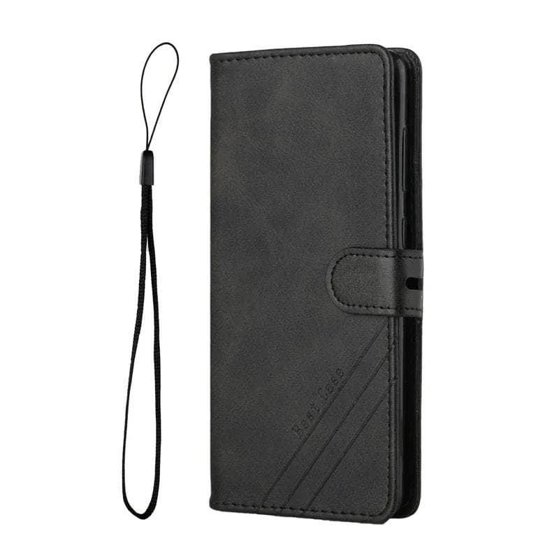 For Samsung Galaxy S25 Ultra Case Leather Flip Case on For Coque Samsung S 25 Ultra S25 Plus Phone Cases Magnetic Wallet Cover Samsung S25 Ultra black