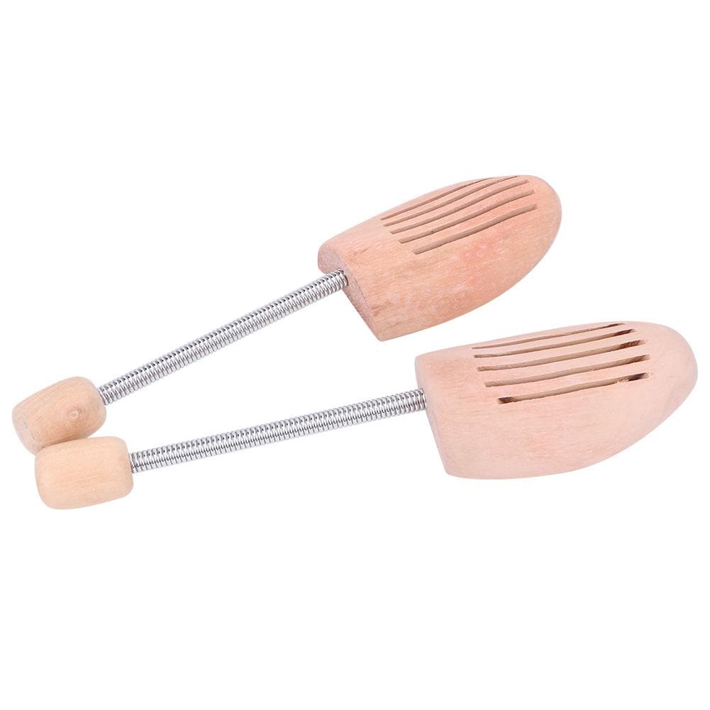 2Pcs Wood Anti Deformation Anti Wrinkle Women Men Shoe Tree Keeper with Spring Column(41 42) 35 36