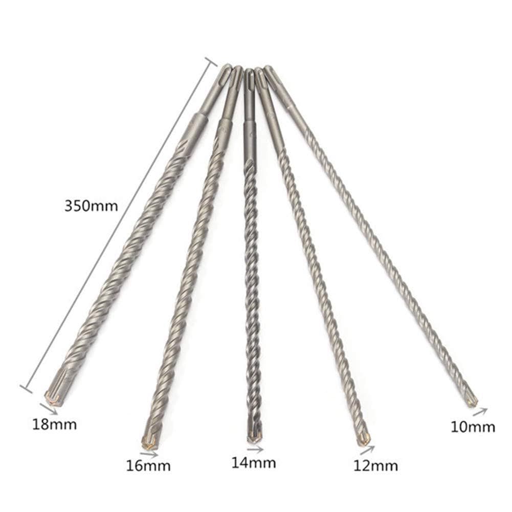 Hammer Drill Bits 14 X 350mm 4 Cutter Round Handle Cross Type Impact Drill Bit for Clinker Concrete