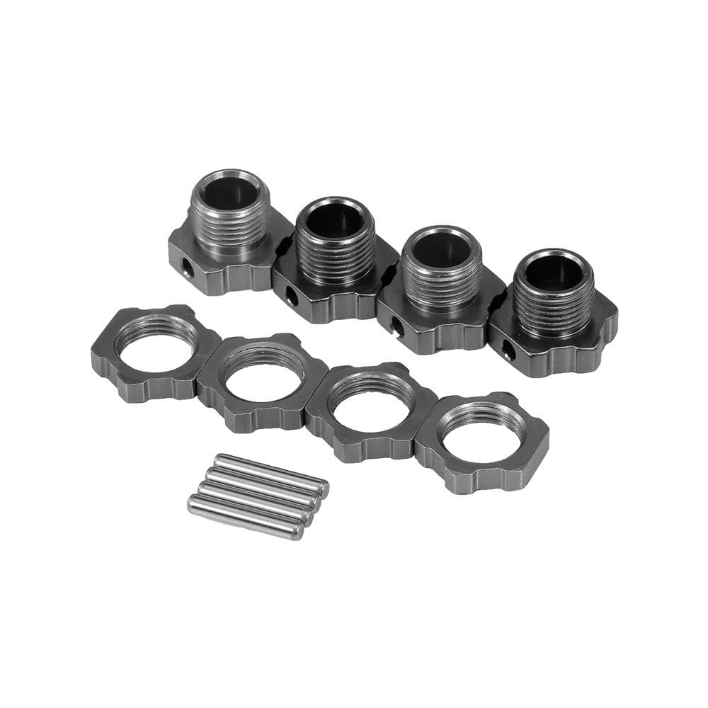 M17 17mm Aluminum Wheel Hex Hubs Adapter Nut with Pin for 1/8 RC Car Buggy Truggy Monster Truck HPI Titanium