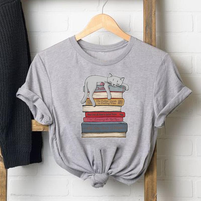 T Shirt Woman Female Women Sloth Cartoon Funny Trend 90s Print Tee Top Fashion T Clothing Short Sleeve Graphic T-shirts L