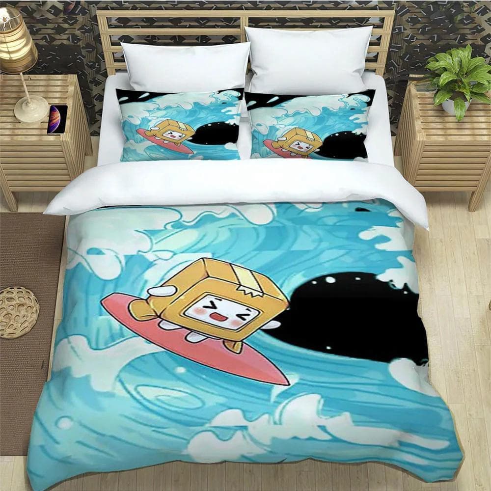 Lankybox Foxy Boxy cute Bedding Sets exquisite bed supplies set duvet cover bed comforter set bedding set luxury birthday gift EU Twin 135x200cm