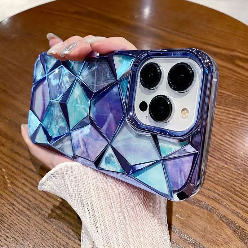 High-end Marble-patterned Three-dimensional Mobile Phone Case Suitable for IPhone16 Pebbles 15/14 Anti-fall 13Pro Apple 16Plus