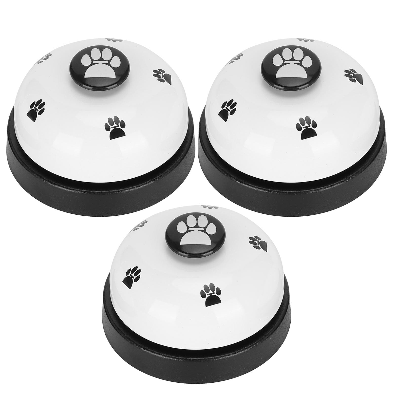 3Pcs Pet Training Bell Doggie Cat Called Dinner Potty Puppies and Device Toys Train ToolsWhite white