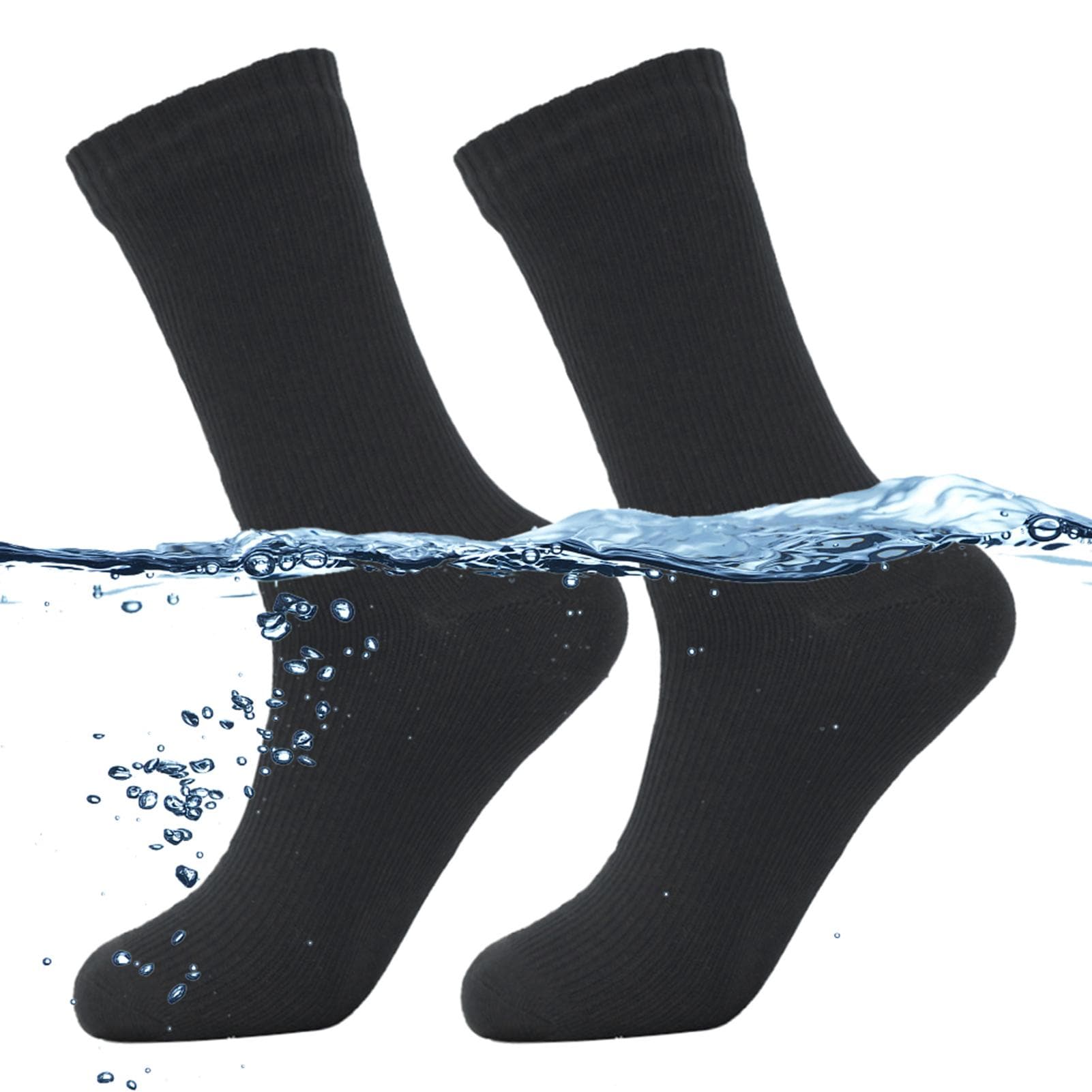Waterproof Outdoor Adventure Socks for Adults - Breathable Warm and Waterproof Socks for Skiing M black