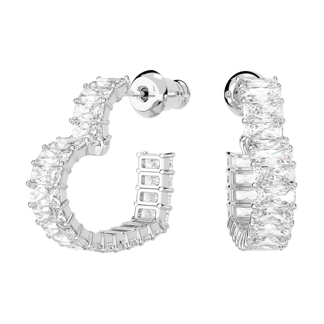 Swarovski Matrix Solid Design - Earrings Women earrings Silver 5689693 Box+Shopping Bag (Random Color)