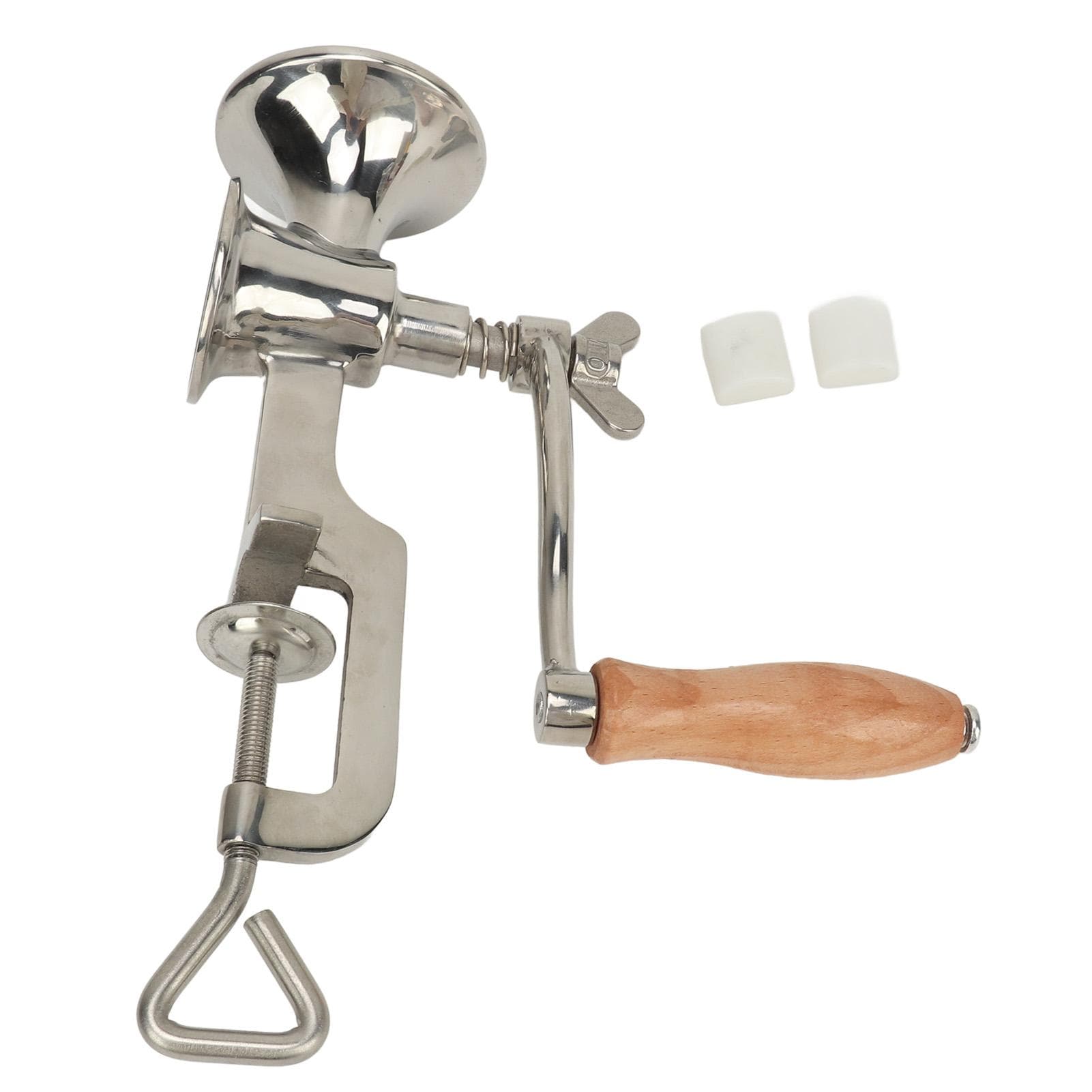 Manual Grain Mill Polished 304 Stainless Steel Adjustable Coarseness Hand Operated Grain Grinder