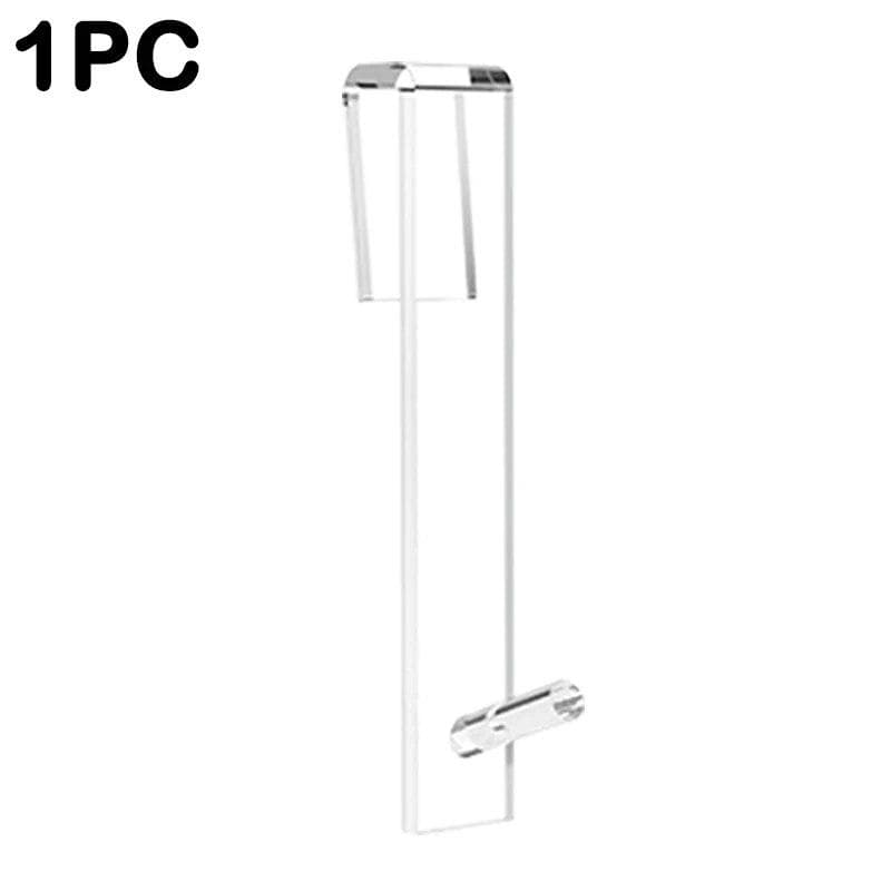 Acrylic Bathroom Shower Door Hook Door Shower Towel Rack Punch-Free Bathroom Bathrobe Hanger Transparent Towel Hooks 1pc