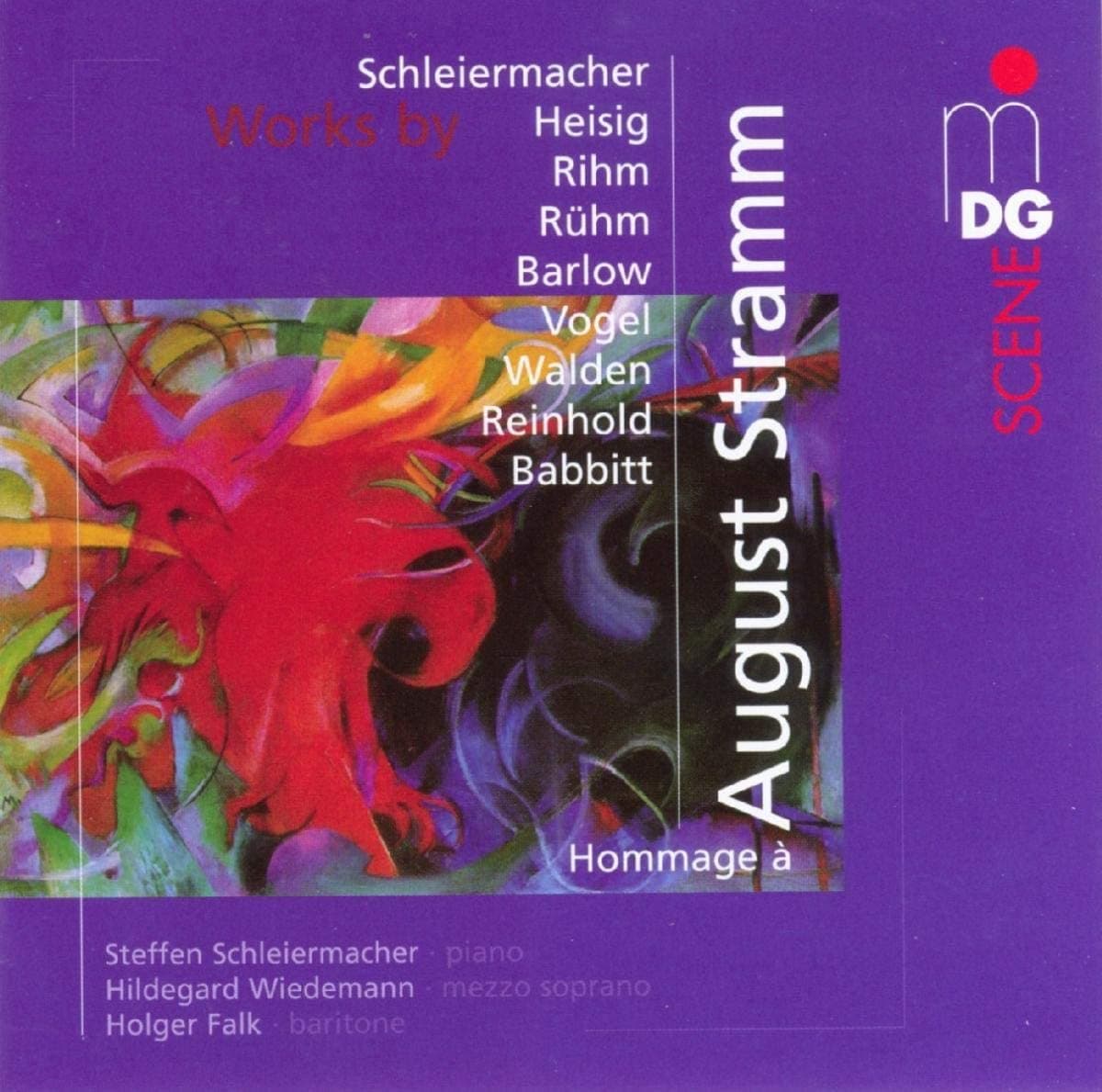 CD SCHLEIERMACHER, WIEDEMANN, FALK; MI - Hommage a August Stramm 61314962 MDG 2008 Japan Classical Used