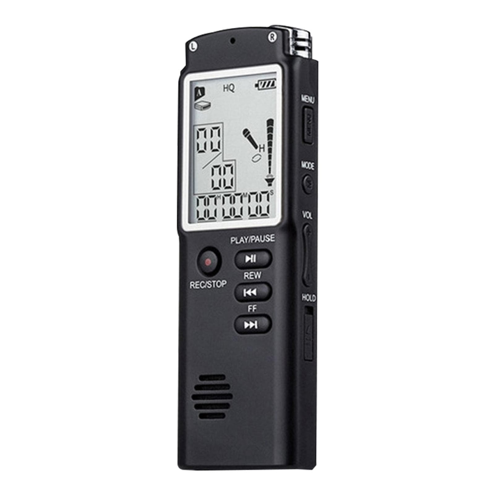8GB OR 32GB Digital Voice Recorder Voice Activated Recorder MP3 Player 1536Kbps Recording Noise 8GB black
