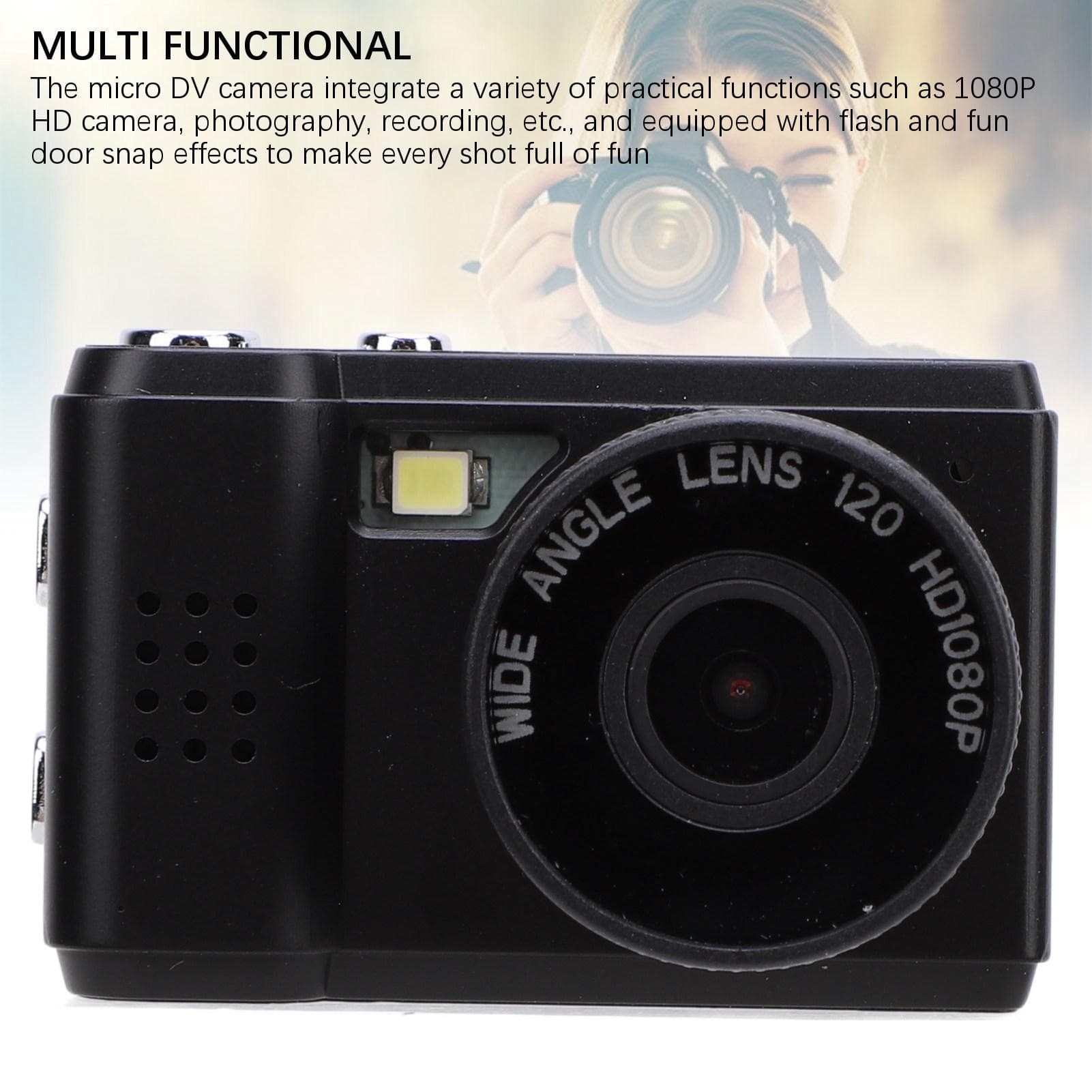 Micro DV Camera DVR Camcorder 1080P OTG Video Recorder 0.96in HD TFT Screen Fun Cam for Kids