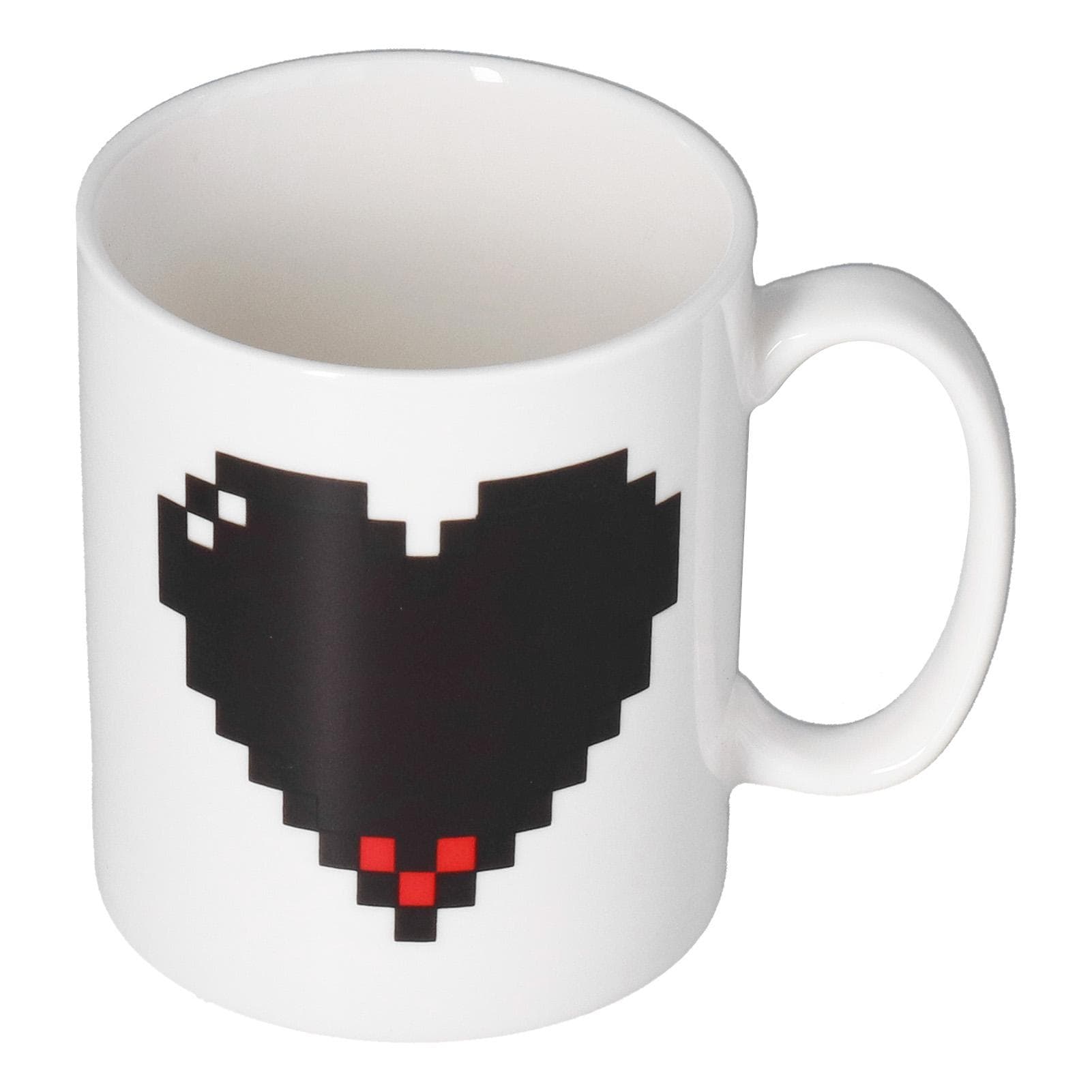 Ceramic Cup Heart Pattern Heat Sensitive Changing Color Mug for Home Office Restaurant Bar Use