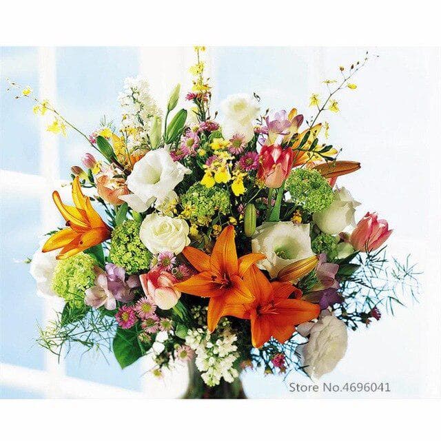 5D Diamond Painting Flowers Diamond Embroidery Patterns Diamond Cross Stitch Home Decor 20X30CM