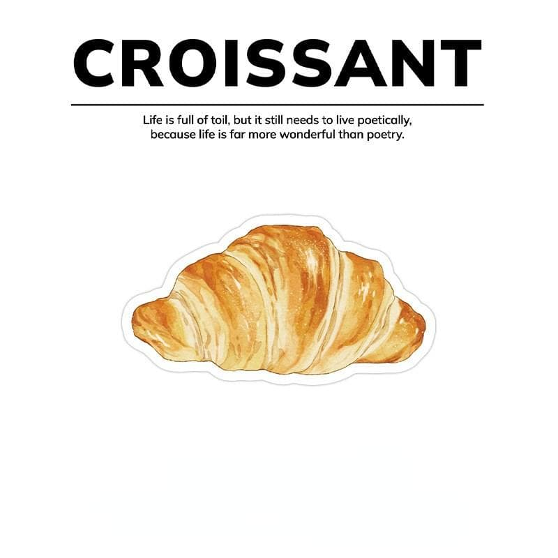 30 Pcs Cartoon Sticky Notes Kawaii Bread Toast Coffee Memo Pads Sticker Student Gifts Stationery School Office Supplies