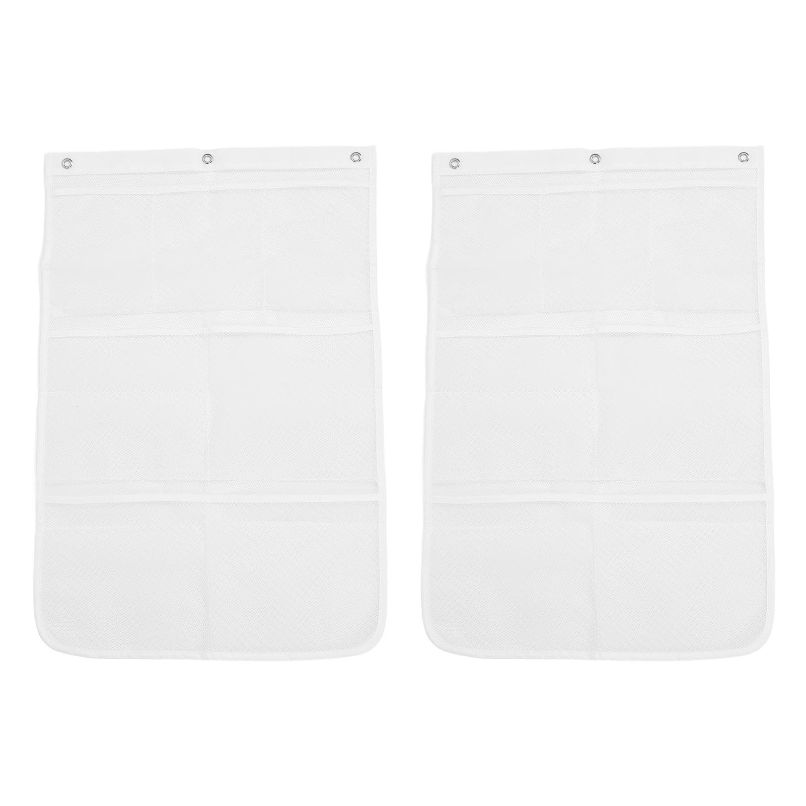 Bathroom Storage Hanging Bag 2 Sets 6 Hooks Shower Caddy Quick Dry Mesh Bathroom Organizer