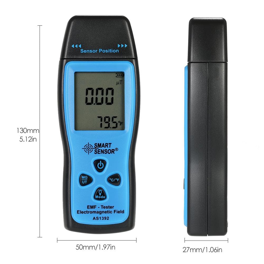 Handheld Mini Digital LCD EMF Tester Electromagnetic Field Radiation Detector Meter Dosimeter blue