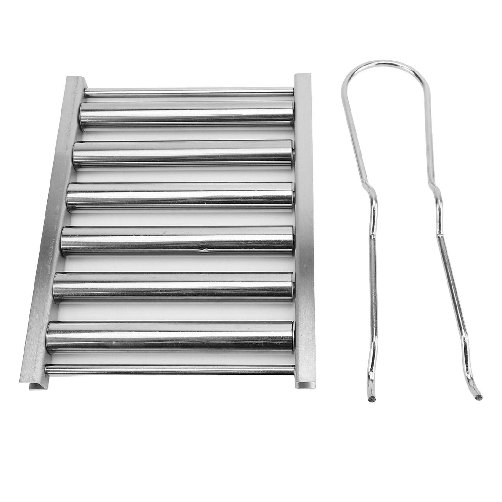 Hot Dog Roller Portable 5 Hot Dog Capacity Stainless Steel Sausage Grill Roller with Handle for S