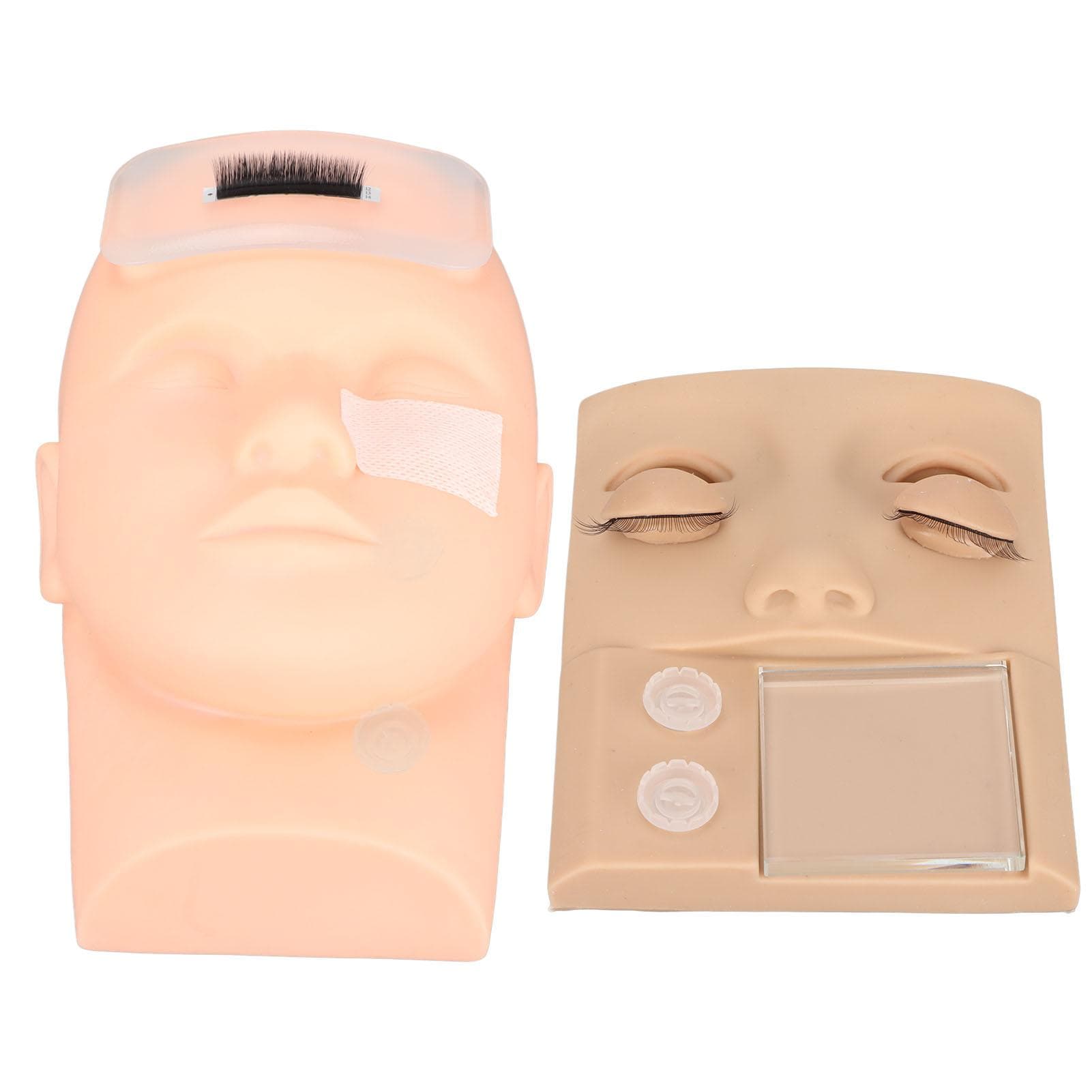 Eyelashes Extension Practice Set with Lash Mannequin Head Face for False Eye Lashes Grafting Makeup