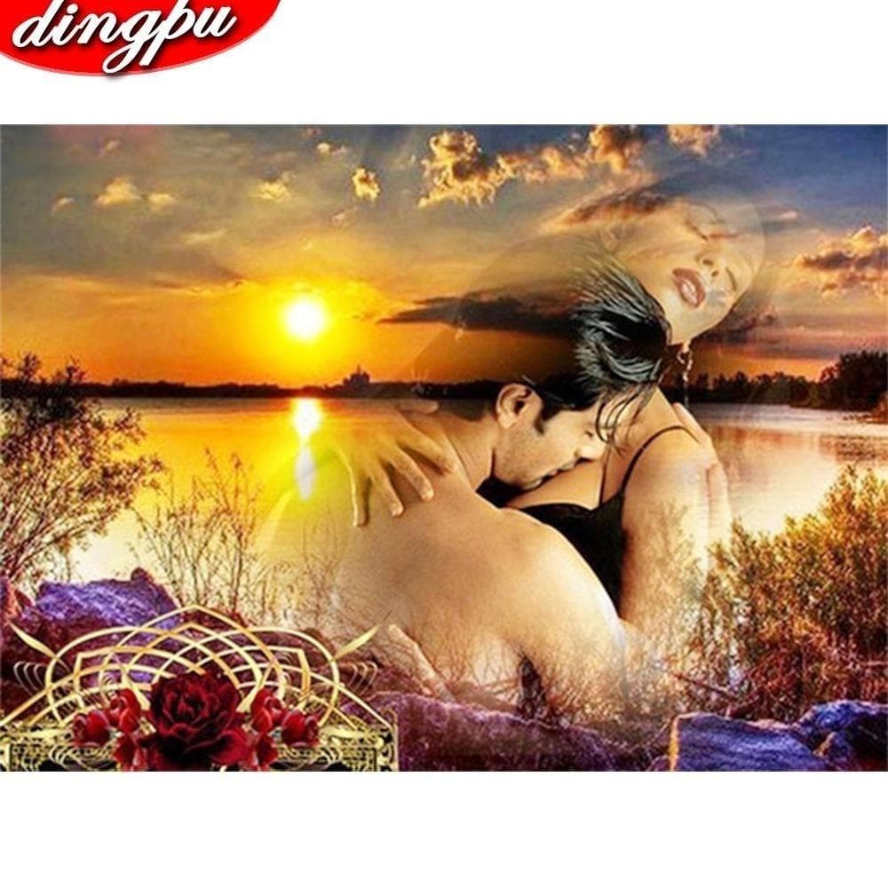Full Drill Diamond Painting 5D Portrait DIY Diamond Embroidery Woman Home Decoration 20X30CM