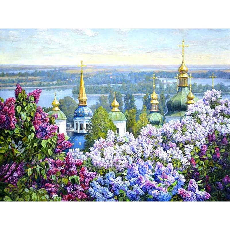 5D Diamond Painting Lilac Diamond Embroidery Scenery Picture Of Rhinestones Diamond Mosaic Art 20X30CM