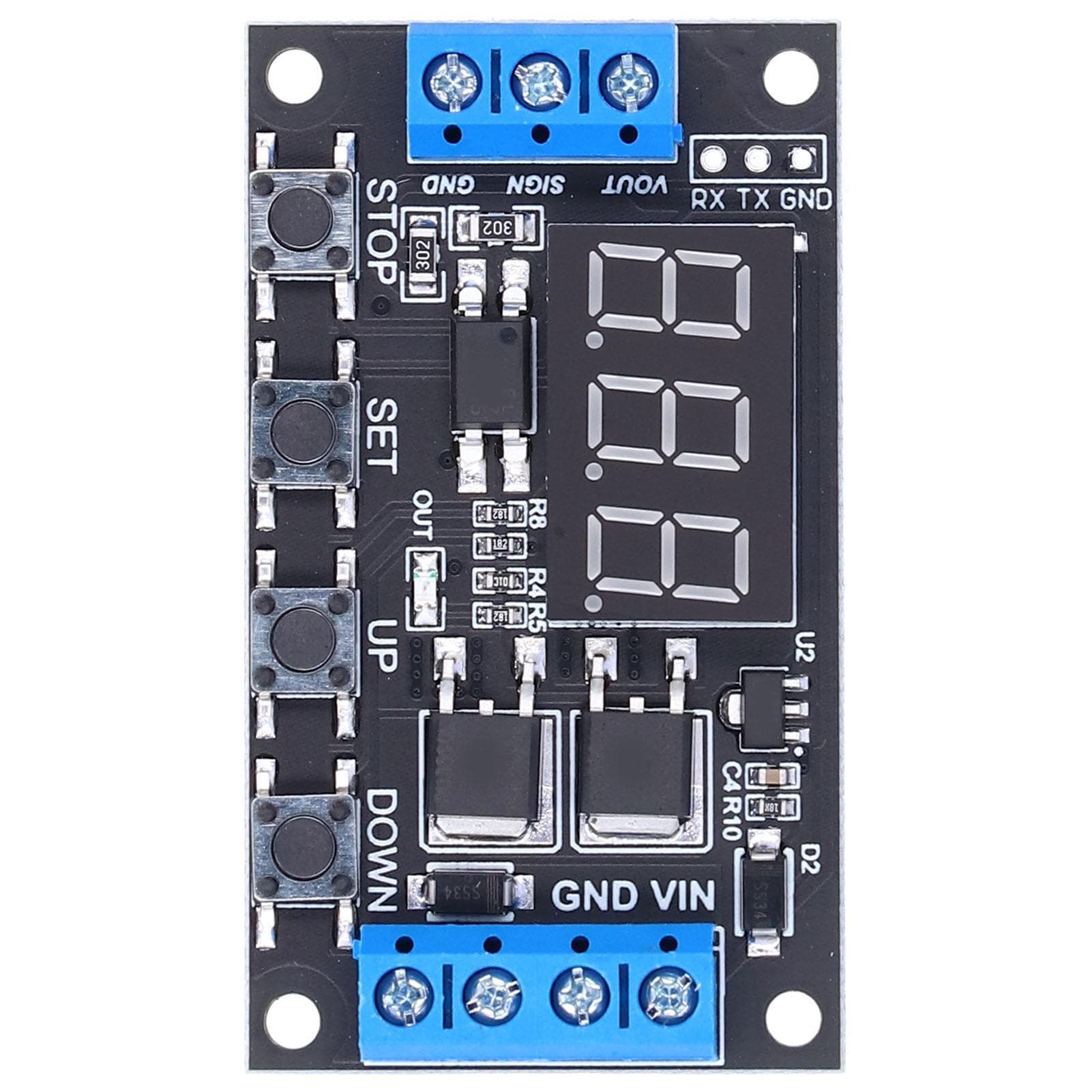 Delay Module Digital Trigger Cycle Timing Delay Module LED Relay Board for Industrial Control
