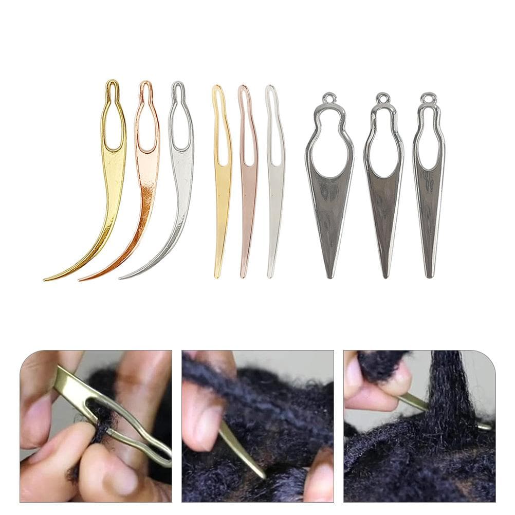 9 Pcs Dreadlocks Hair Piercing Pins Crochet Needle for Hooks Tools Dreads Small Interlocking Needles Fasten