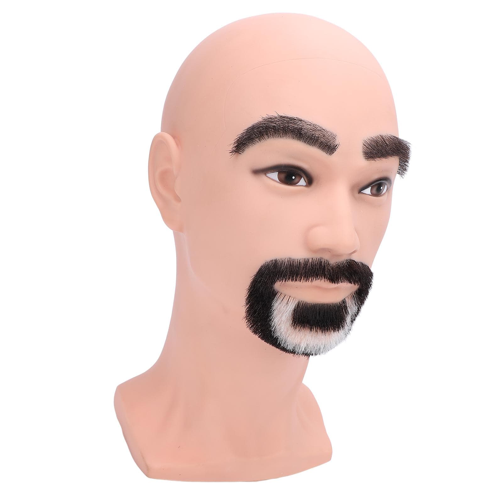Mannequin Head with Beard Ergonomic Resin PVC Lifelike Beard Trimming Training Head for Practice