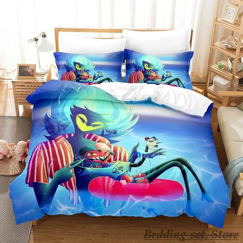 Fizzarolli Boss Bedding Set Single Twin Full Queen King Size Bed Set Adult Kid Bedroom Duvetcover Sets Anime Game Bed US Full 200x230cm