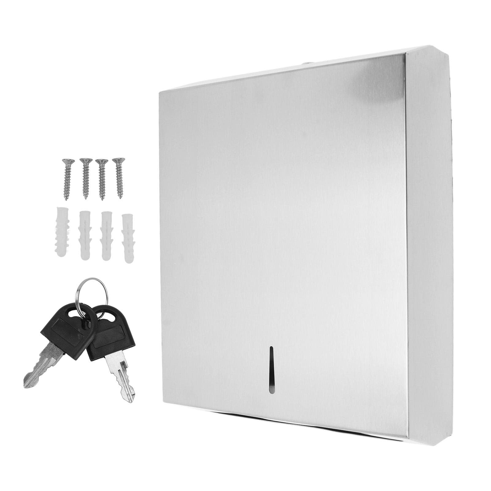 Wall Mounted Tissue Box Multifunctional Stylish Stainless Steel Tissue Box Holder for Kitchen