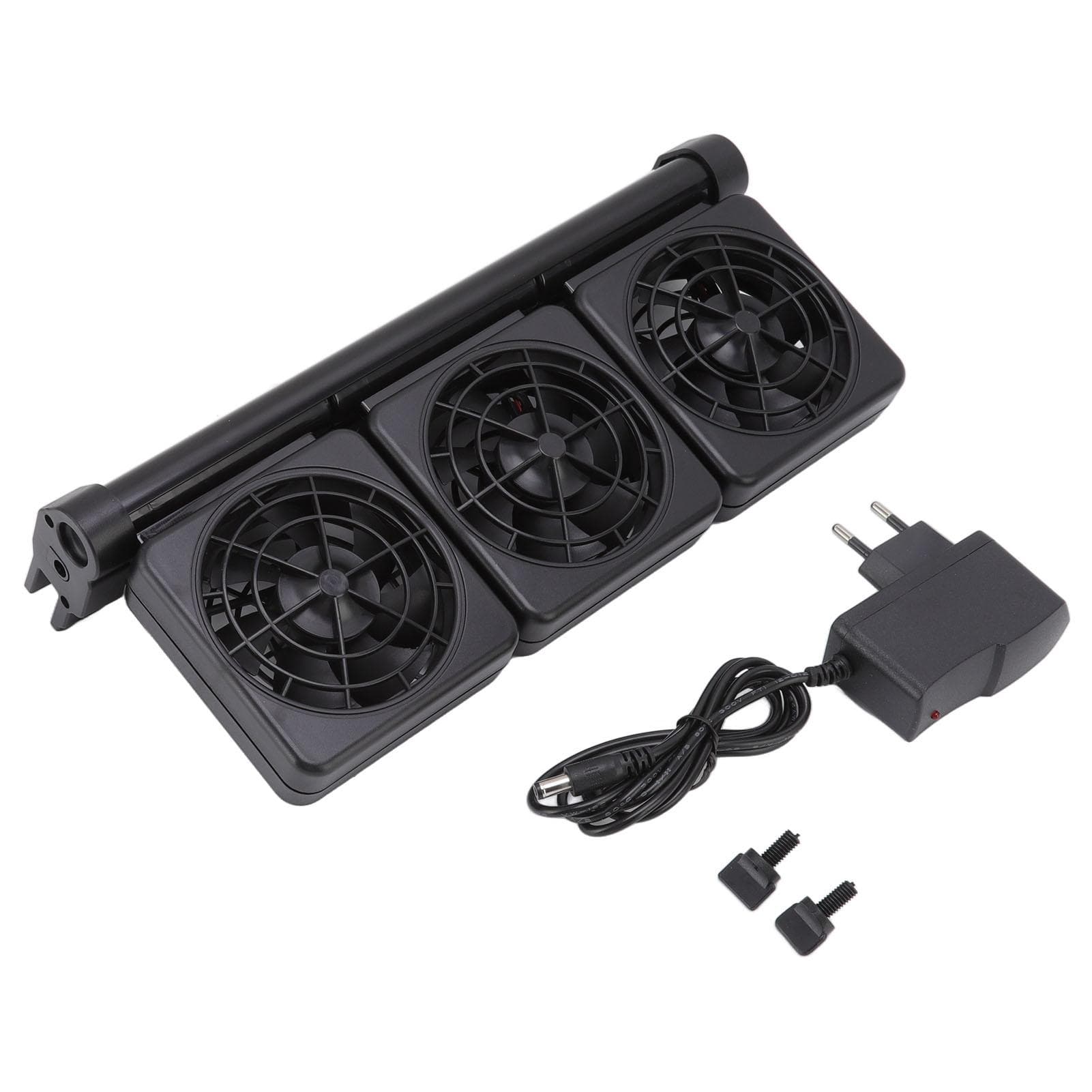 Fish Tank Cooling Fan 2 Speeds Adjustable Angle 3 Heads Aquarium Fans for Grass Shrimps Tank