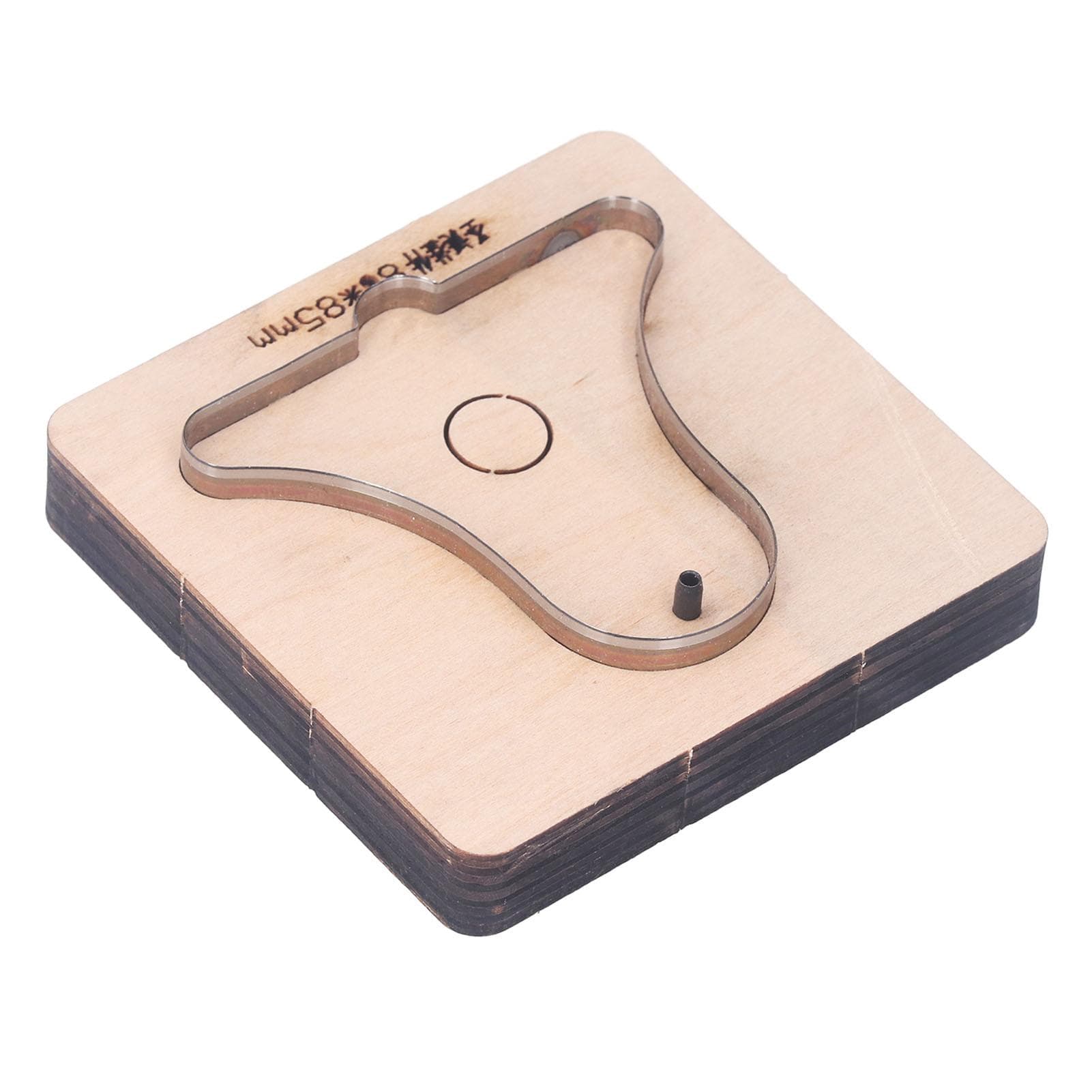 Leather Cutting Die Bell Pendant with Hole Pattern Alloy Wood Leather Punching Mold for Crafts DIY
