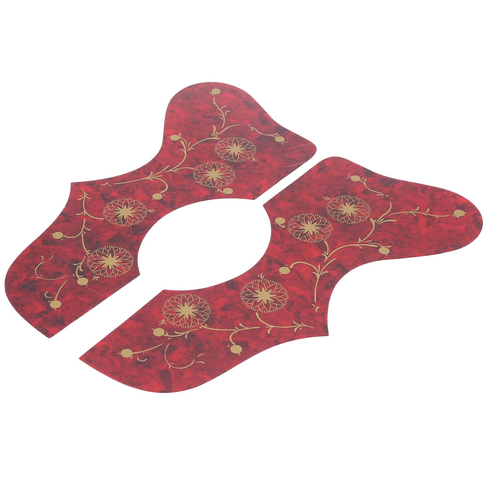 2Pcs Guitar Guard Picks AntiScratch Pickguard Stringed Instrument Plastic Protection Plate(Red ) red