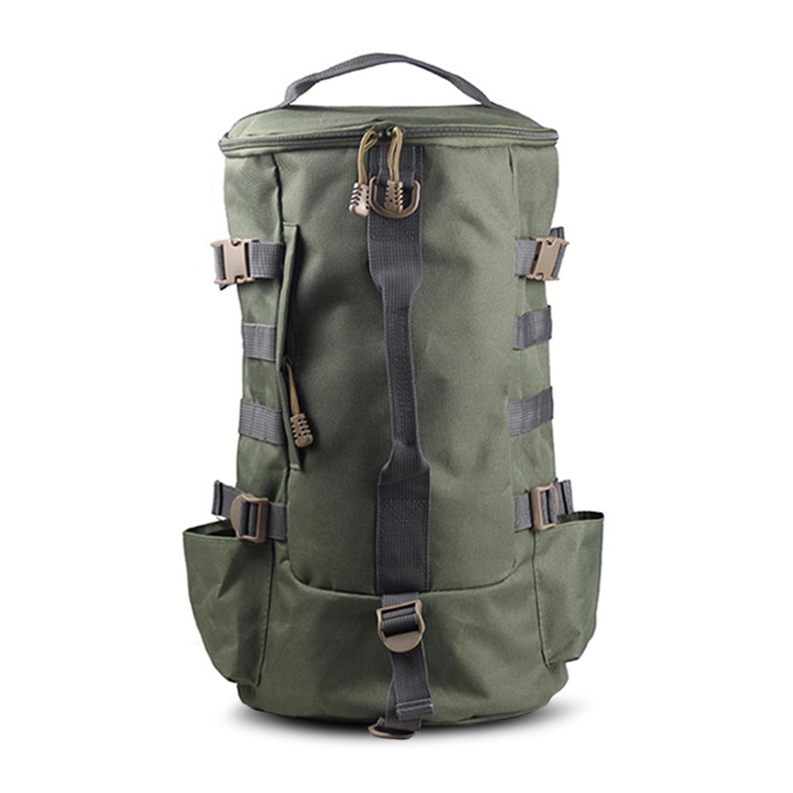 Multi-functional Large Capacity Fishing Backpack Outdoor Travel Camping Fishing Rod Reel Tackle Bag army green