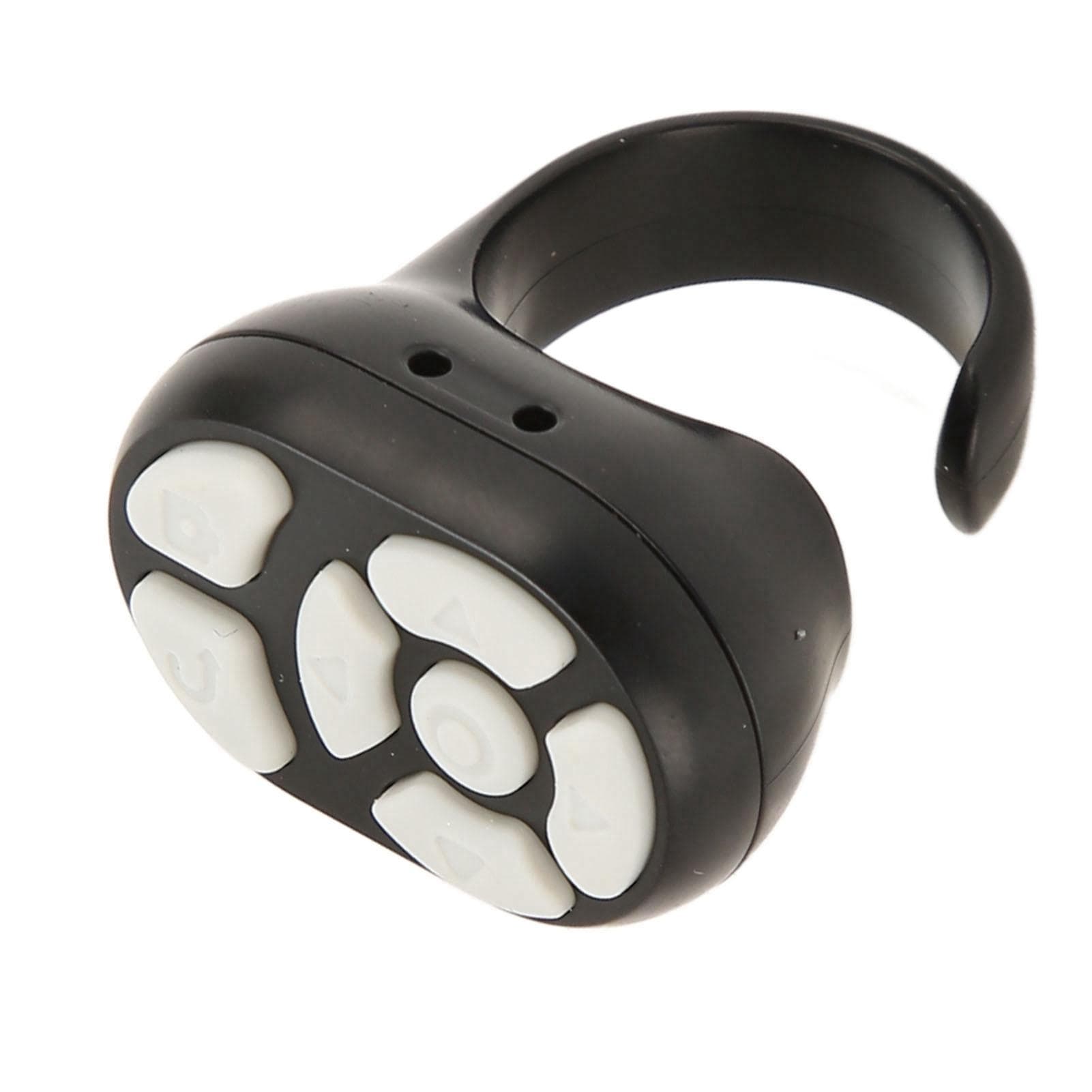 Remote Control Scrolling Ring Bluetooth 5.3 APP Page Turner Camera Shutter Remote Selfie Button black