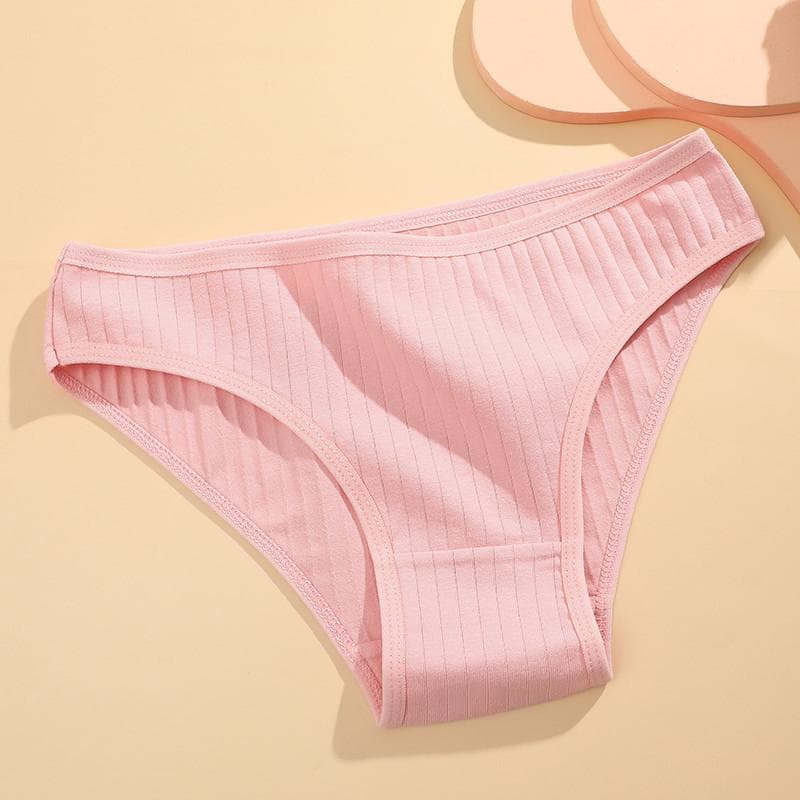 FINETOO Cotton Panty Women's Solid Color Panties for Women Sexy Briefs Female Underpants M-XL XL pink