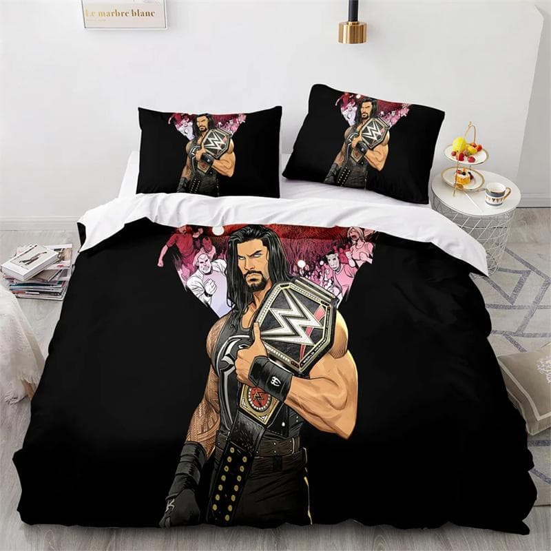 WWE EAW Bedding Set Single Twin Full Queen King Size Wrestling Game Bed Set Aldult Kid Bedroom Duvetcover Sets 3D Print 140x210cm 2pcs