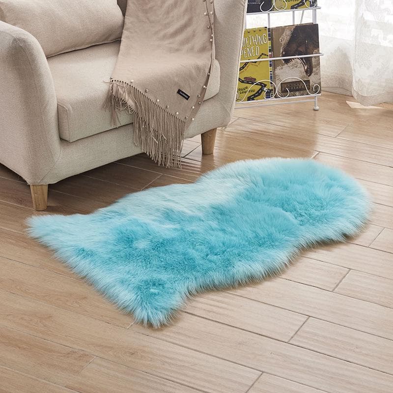Nail Art Pads & Faux Wool Carpets: Thick Plush Sheepskin Decorative Floor Mats 60cm x 90cm