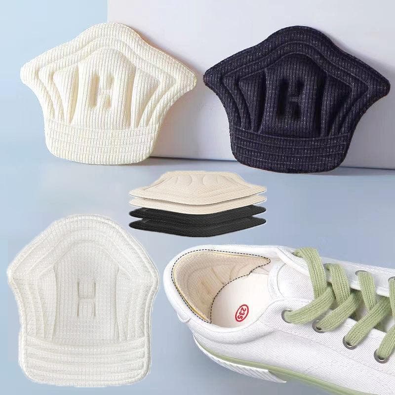 6pcs Insoles Patch Heel Pads for Sport Shoes Pain Relief Antiwear Feet Pad Adjustable Size Protector Back Sticker Cushion Insole 10mm-2pairs black