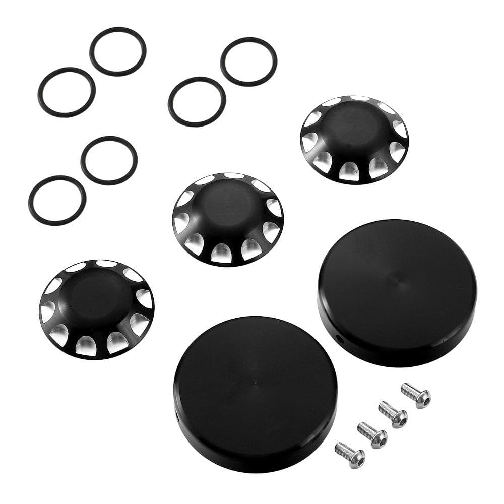 5pcs Aluminum Axle Caps and Wheel Bearing Cover Compatible with Ryker All Models black
