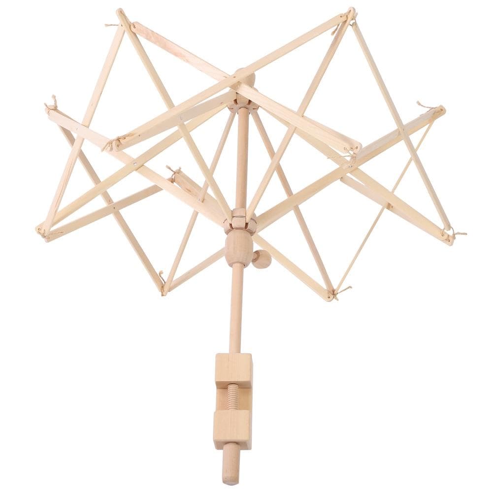 Knitting Umbrella Swift Yarn Wooden Winder Holder Kint Ball Tools Weaving Accessories