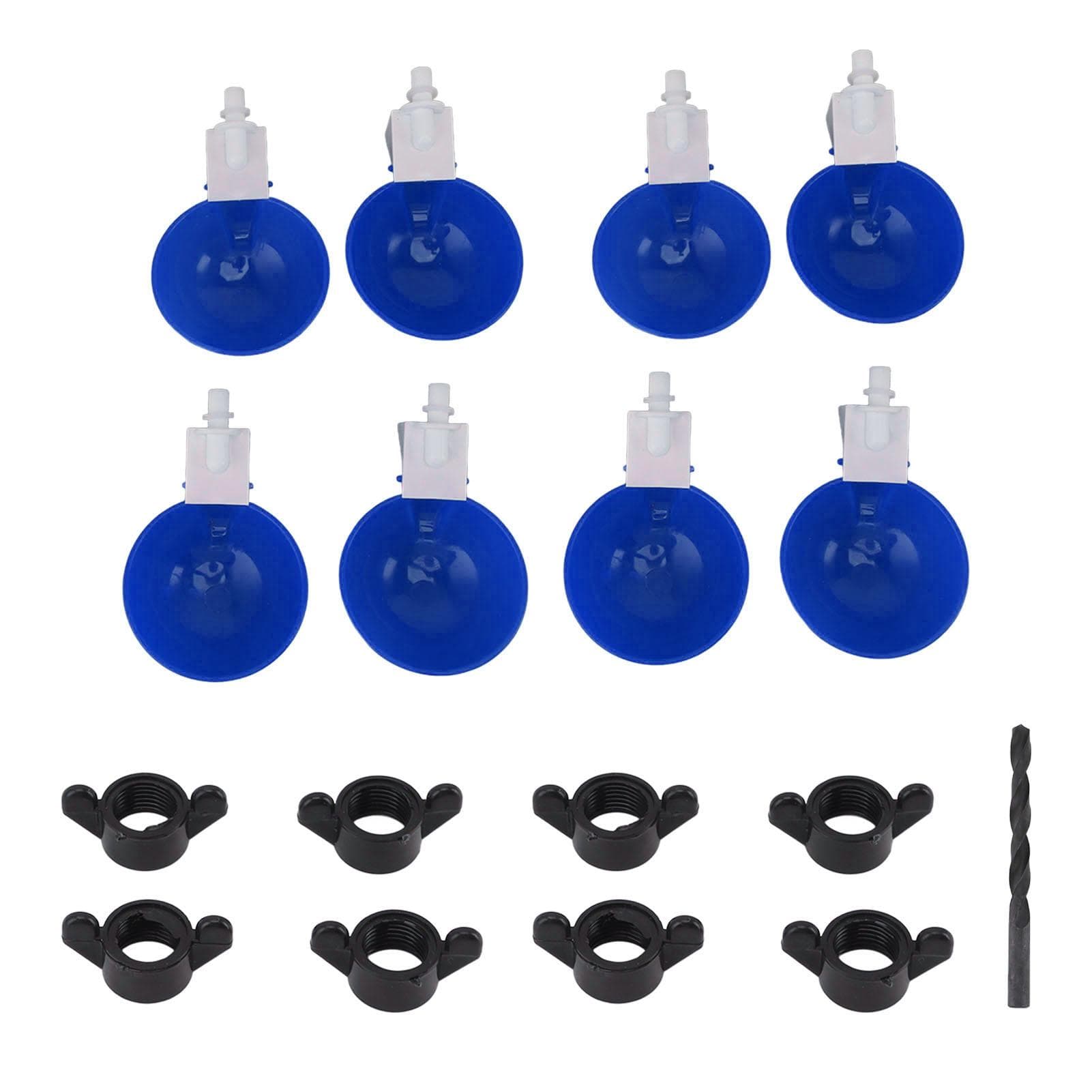 8 Pcs Chicken Water Cups Large Automatic Chicken Water Cup Poultry Universal Thickened Chicken blue
