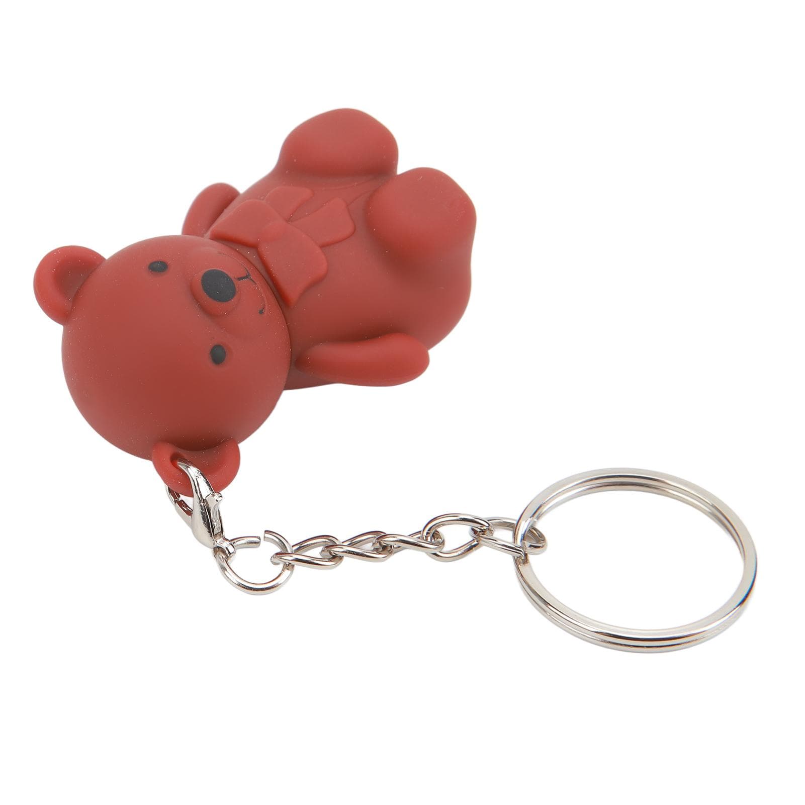 Matte Lip Mud High Pigment Bear Key Chain Long Lasting Creamy Texture Lipstick Clay 01