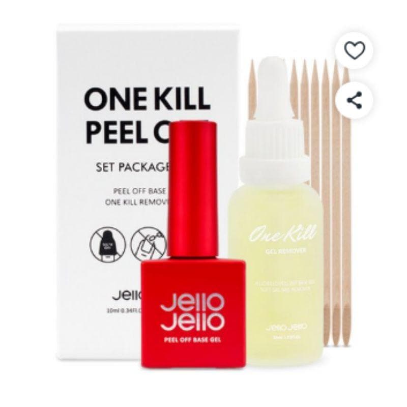 Peel Off Base Gel Nail Kit Korean Nail Care Easy Removal One Kill Remover Set 10ml 30ml
