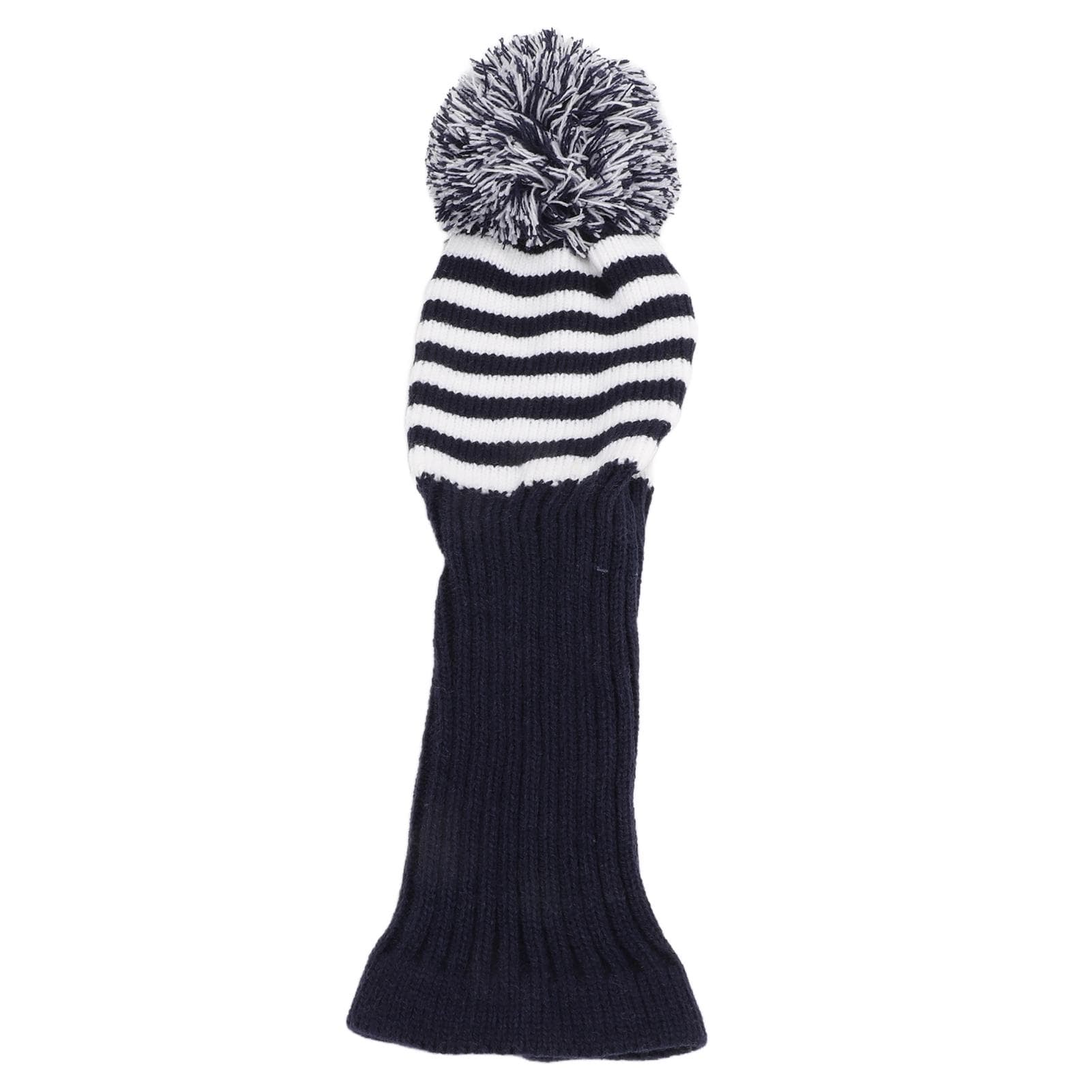 Knit Golf Head Covers Soft Woolen Yarn Knitting Golf Clubs Headcovers Sapphire Blue White Stripe