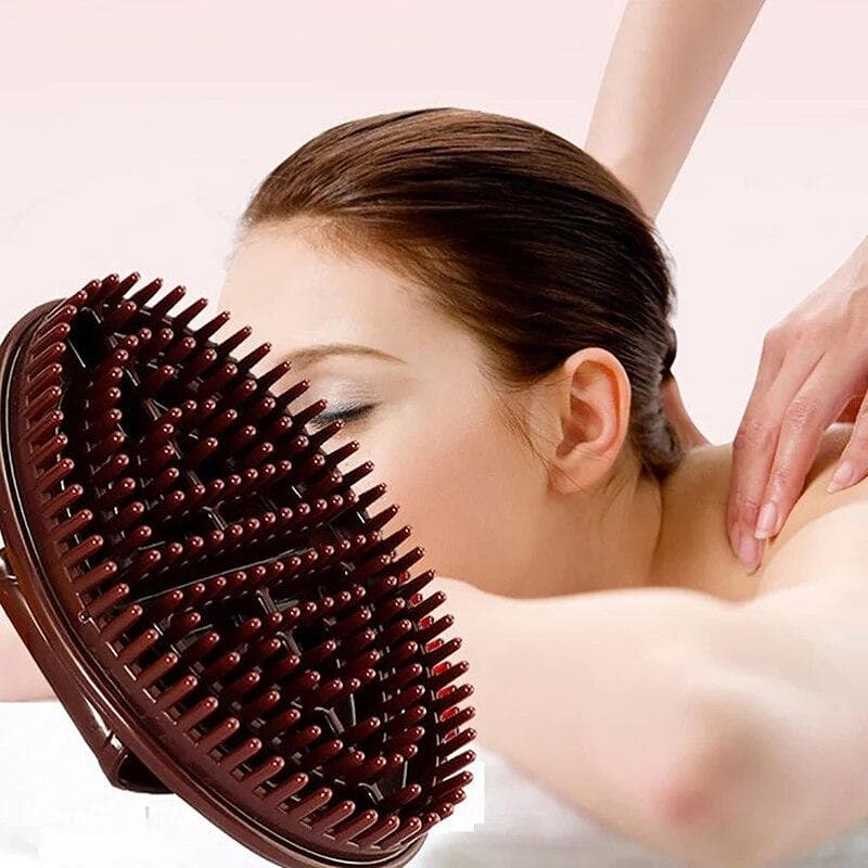 TPU Meridian Brush Massage Veins Stovepipe Slimming Enhance Immunity Rivet Brush Body Massager Guasha Tool Body Health Gift brown
