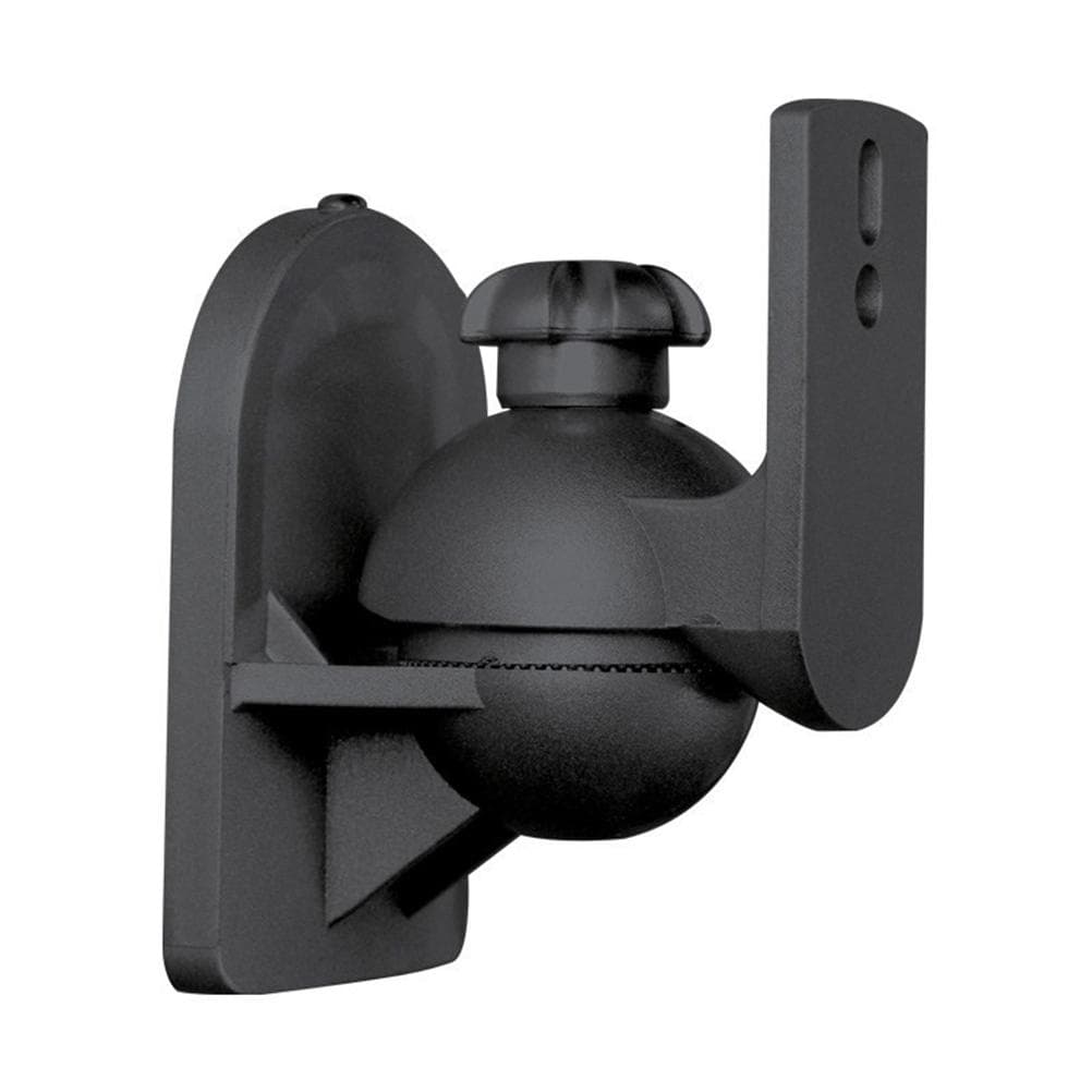 2 pcs Nylon Speaker Wall Mount Brackets Adjustable Bracket for Bookshelf Surround Sound Speakers black