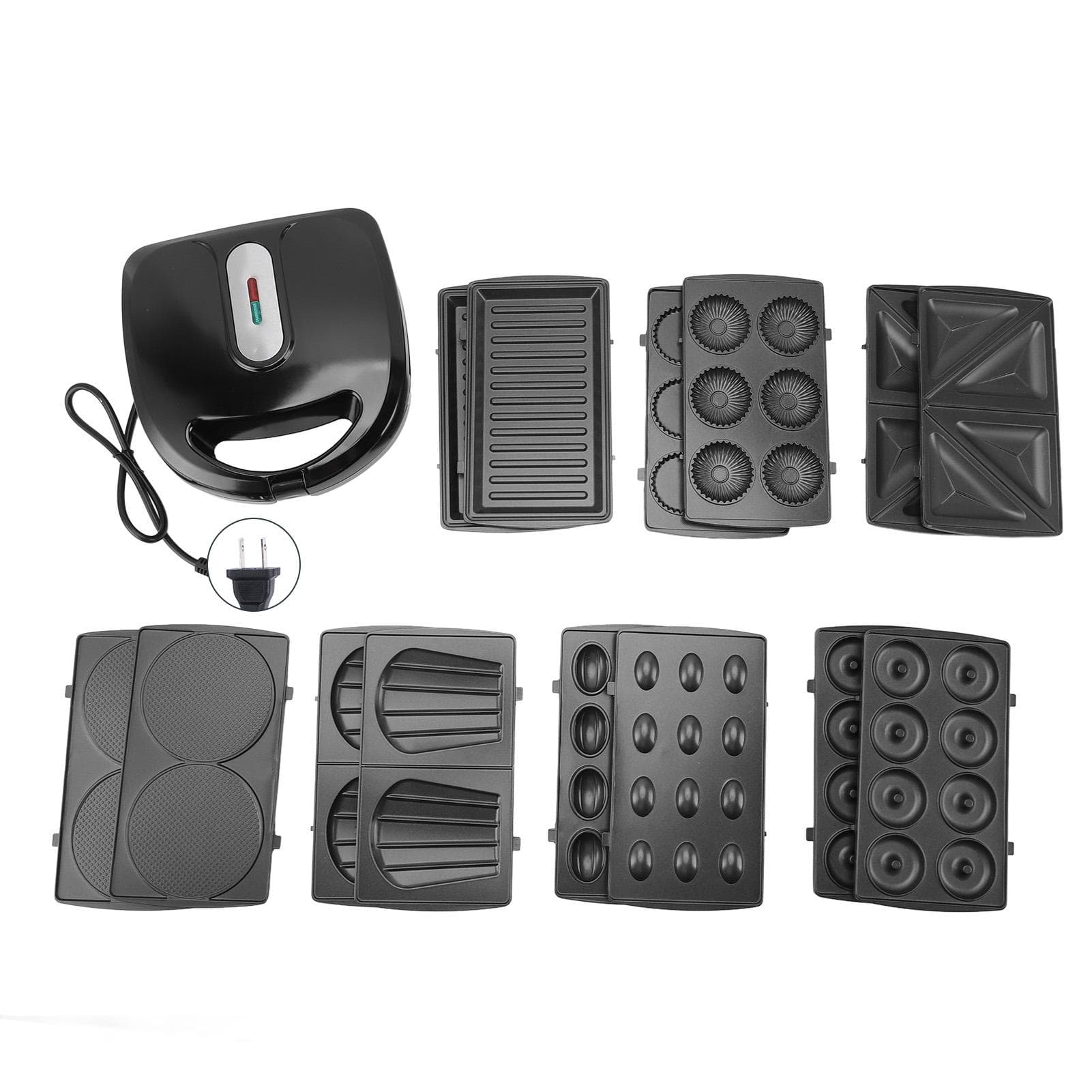 8 in 1 Breakfast Machine Multifunction Prevents Stick Dual Sided Heating Automatic Temperature L