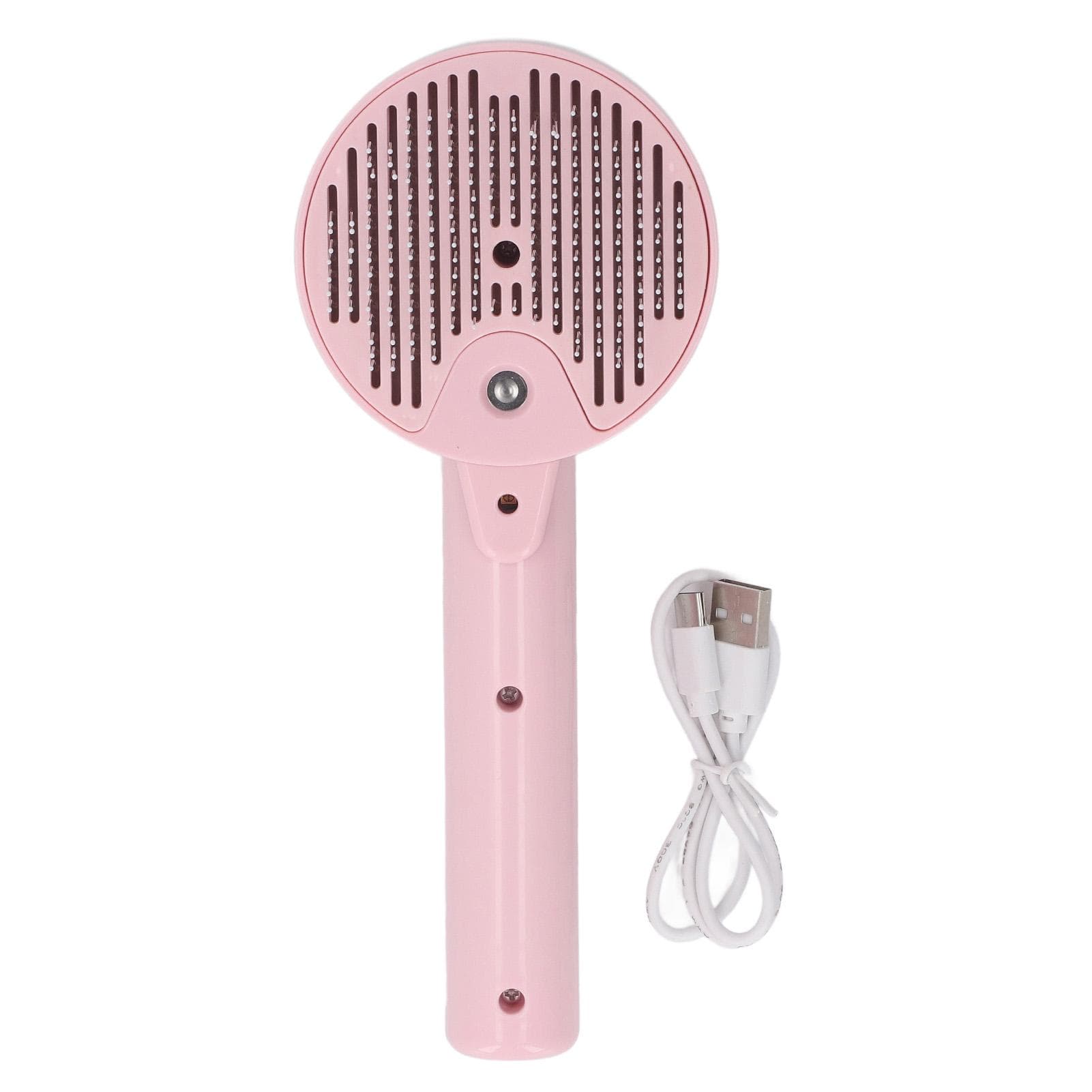 Spray Cat Brush for Shedding Soft Brush Teeth Skin Friendly Release Button Hair Removal Comb for pink