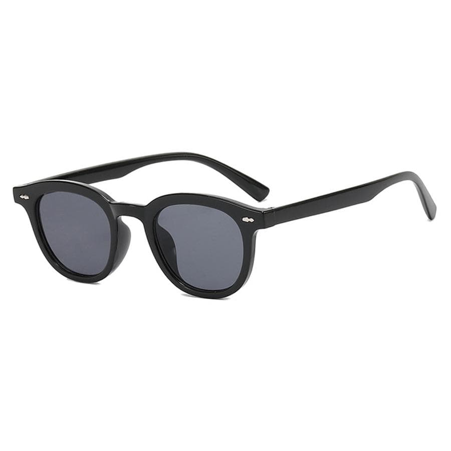 Classic Round Frame Retro Women Sunglasses UV400 Brand Design Rivets Decorate Men Sun Glass Travel Drive Shades As Picture